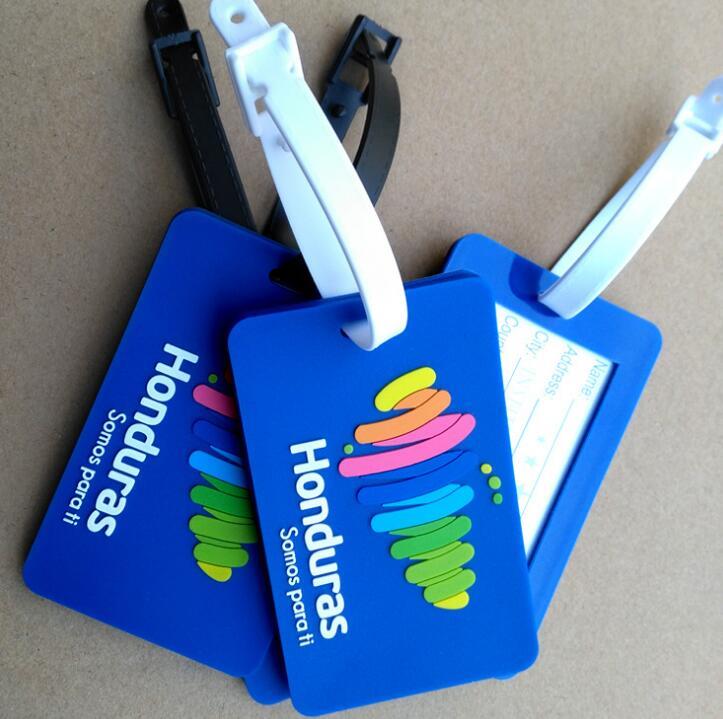Color Emboss PVC Soft Luggage Tag Luggage Suitcase Tag