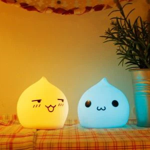 Batterija Powered Ħelu LED Night Silicone Lampa
