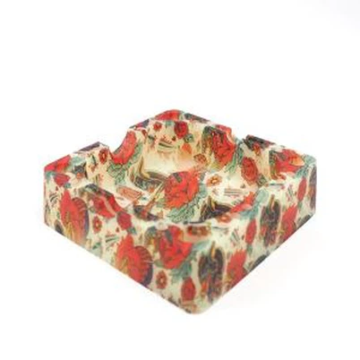 Glow In Trej Dekorattiv Skur Ashtrays tas-Silikon Għas-Sigarett