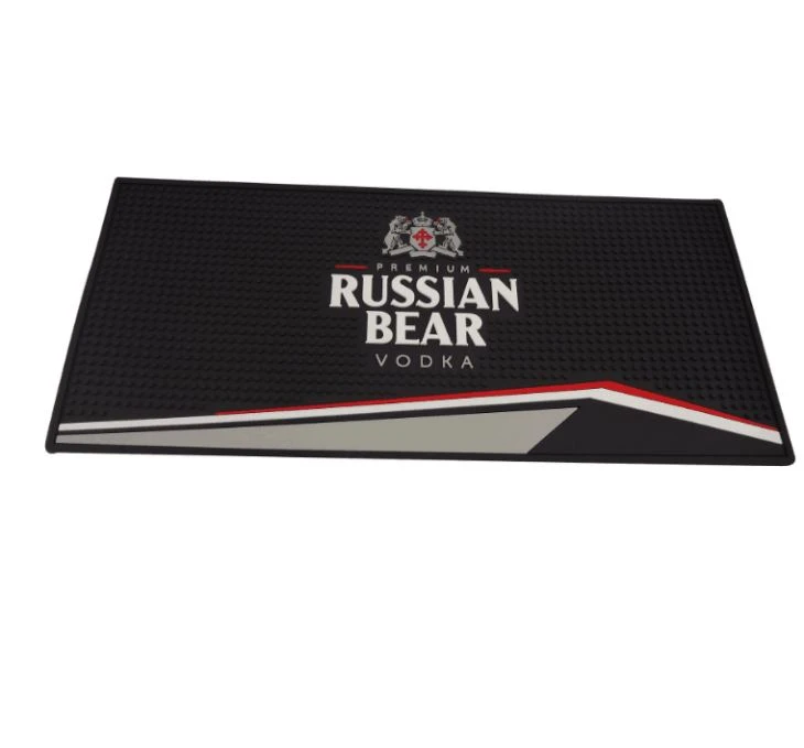Tixrid tal-birra Soft Pvc Gomma Bar Runner Mat Bil-Logo