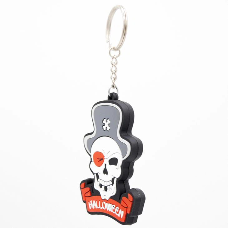Halloween PVC Keychain With LED Light