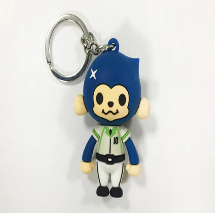 Police 3D Keychain Rubber Soft PVC Keyrings