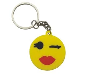 Keychains ħelu tal-gomma tas-silikonju Emoji