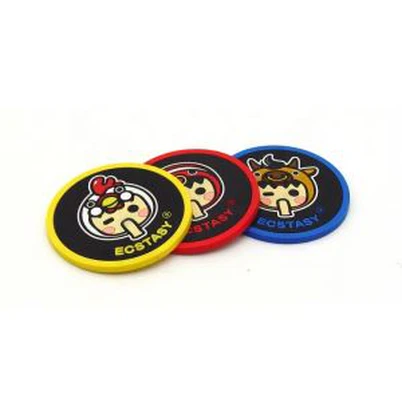 Coaster tal-PVC promozzjonali b'logo intaljat