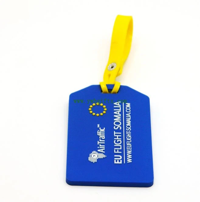 OEM Waterproof 3D Name Logo Soft PVC Rubber Travel Luggage Tags