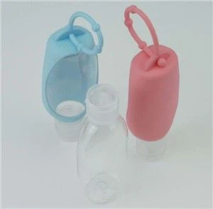 Keychain Holder Pocket Bag 60ml 50ml Detenturi tal-Fliexken tas-Silicon Hand Sanitizer