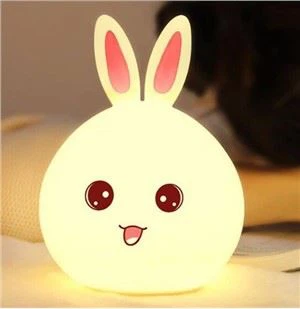 Lampa tal-Fenek tas-Silikonju Għat-Tfal Silicone Touch Sensor Tap Control LED Night Light