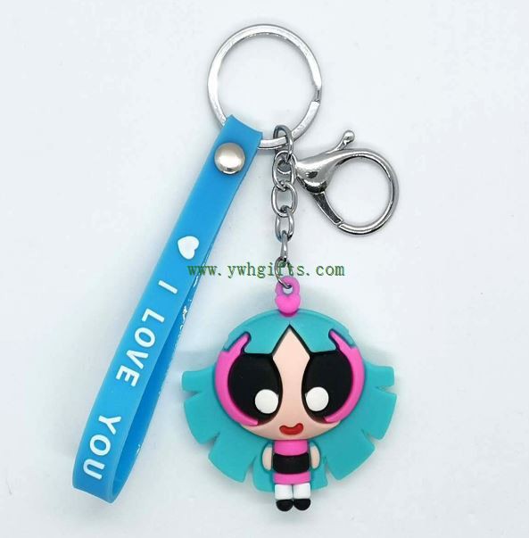 New Cartoon 3D PVC Keychain Ruuber Key Holder For Souvier Gift