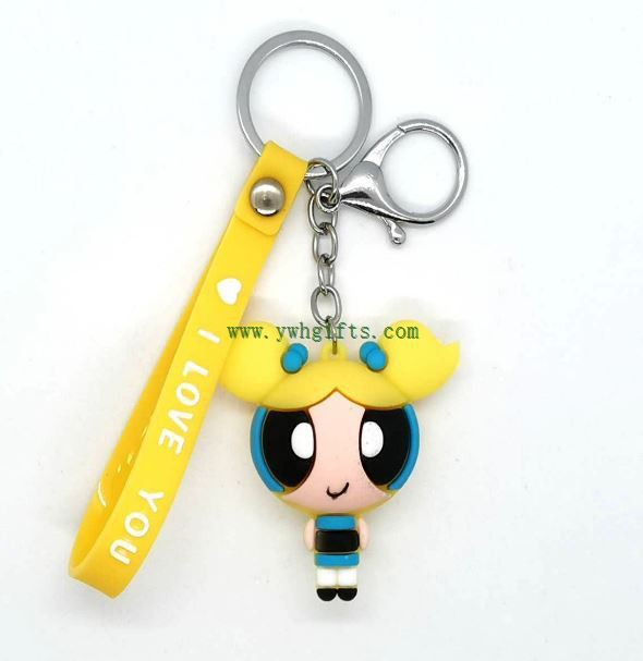 New Cartoon 3D PVC Keychain Ruuber Key Holder For Souvier Gift