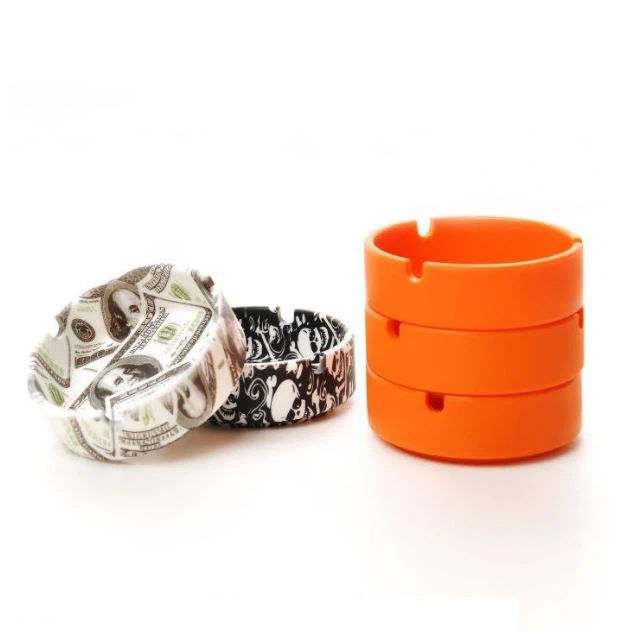 Logo stampat Reklamar tas-Sigarett tas-Silikonju Ashtray Portabbli Ashtray