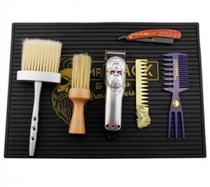 PVC Lastku Barber Station Mats Manjetiku Barber Tools Mat Anti Slip
