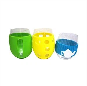 SilikonE Sleeve Portable Water Bottle Bamboo Lid U Tiben